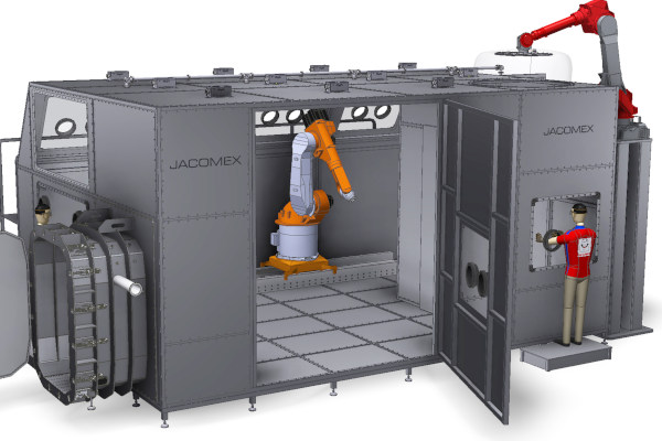 Jacomex inert gas groot glovebox-systeem onder positieve of negatieve druk
