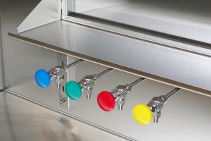 Solventdistributie voor handschoenenkasten