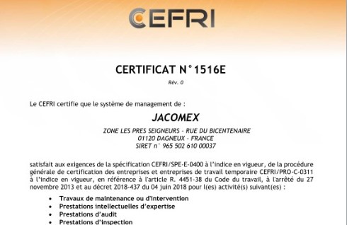 “Back to the future” for our company JACOMEX “Back to the future” for our company JACOMEX