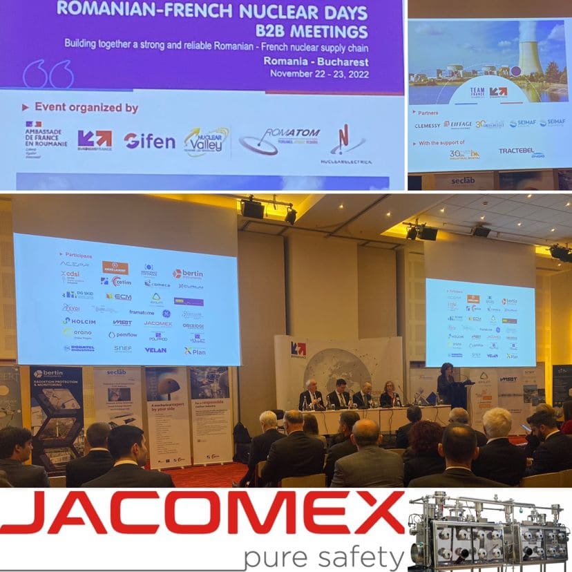 Jacomex is actively participating in the Romanian French Nuclear days taking place in Bucarest this week. Jacomex is actively participating in the Romanian French Nuclear days taking place in Bucarest this week.