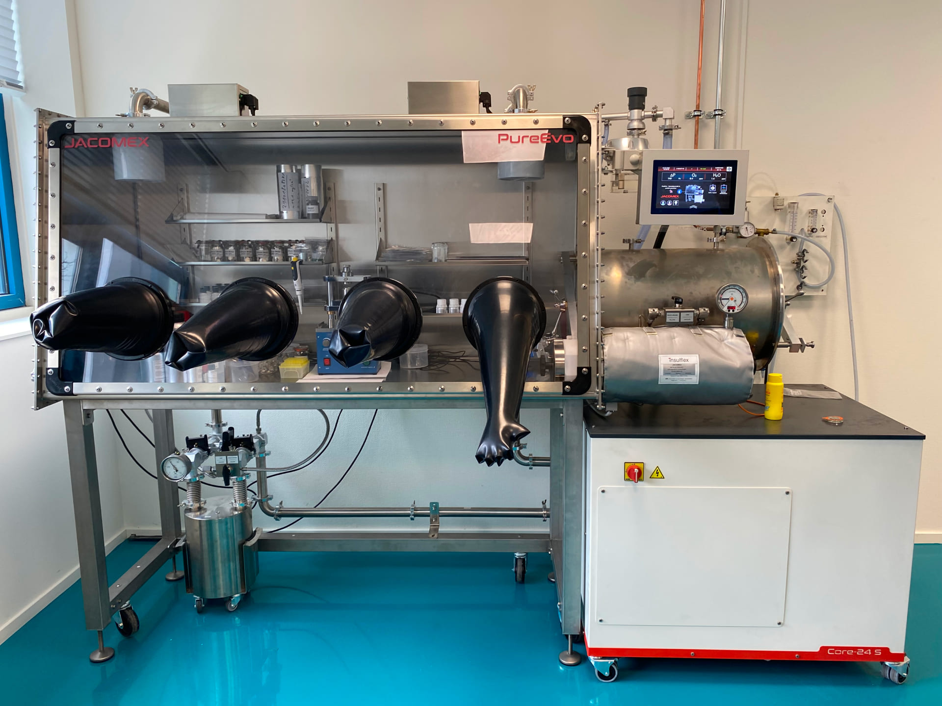 Gezuiverde handschoenenkast voor de batterij-industrie