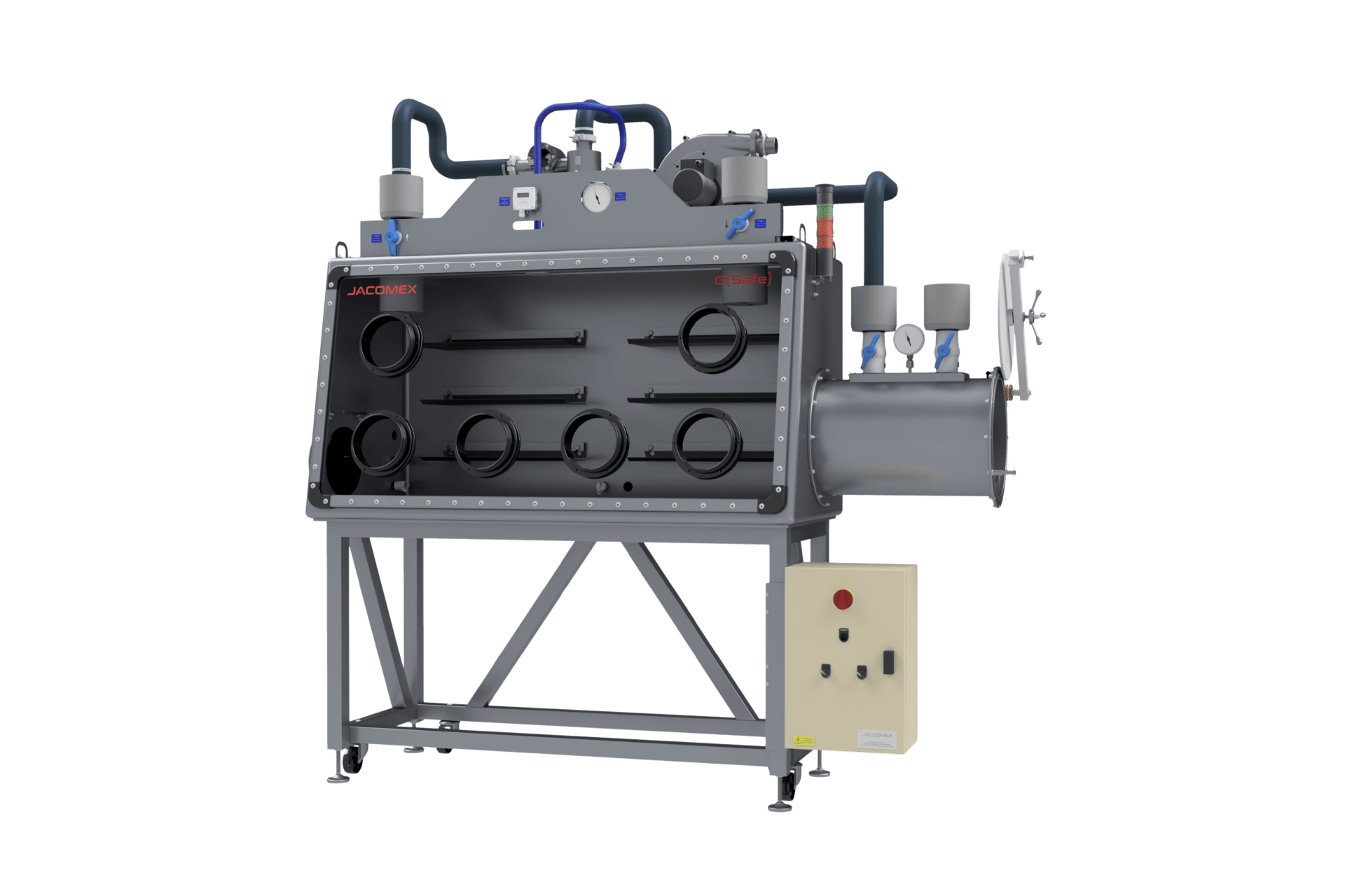 Jacomex High Integrity Containment Glovebox-systeem onder gefilterde lucht met onderdruk