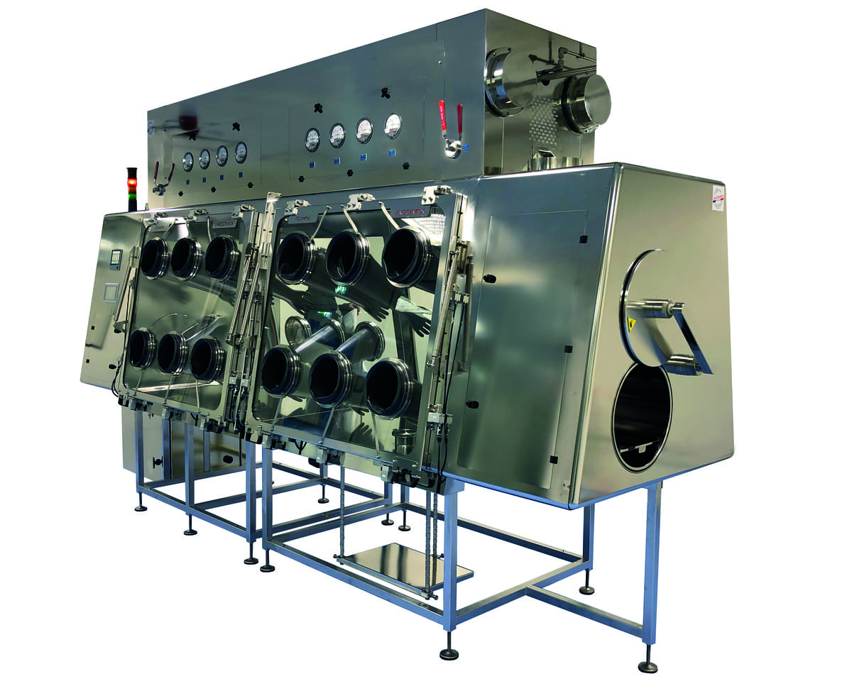 Jacomex High Integrity Containment Glovebox-systeem onder gefilterde lucht met onderdruk